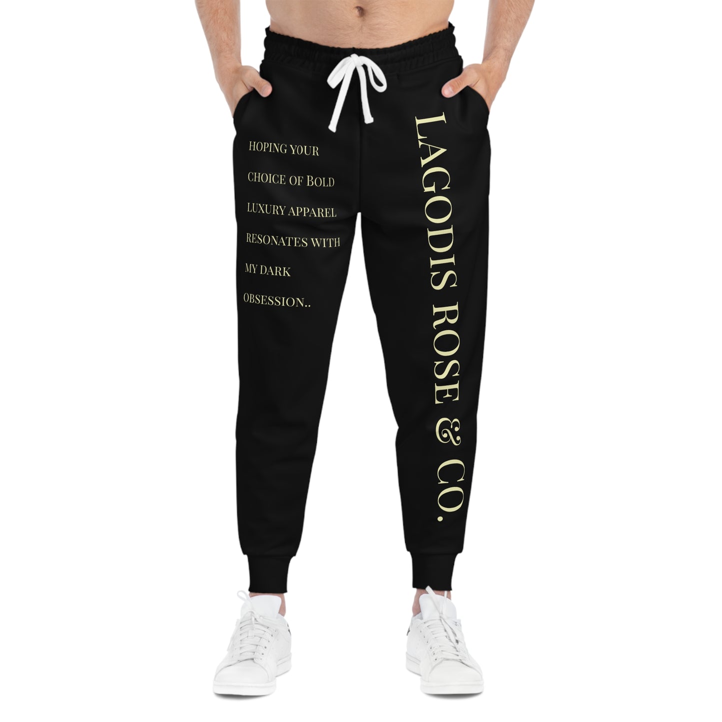Luxury Bold Black Athletic Joggers - Modern Fashion with a Statement