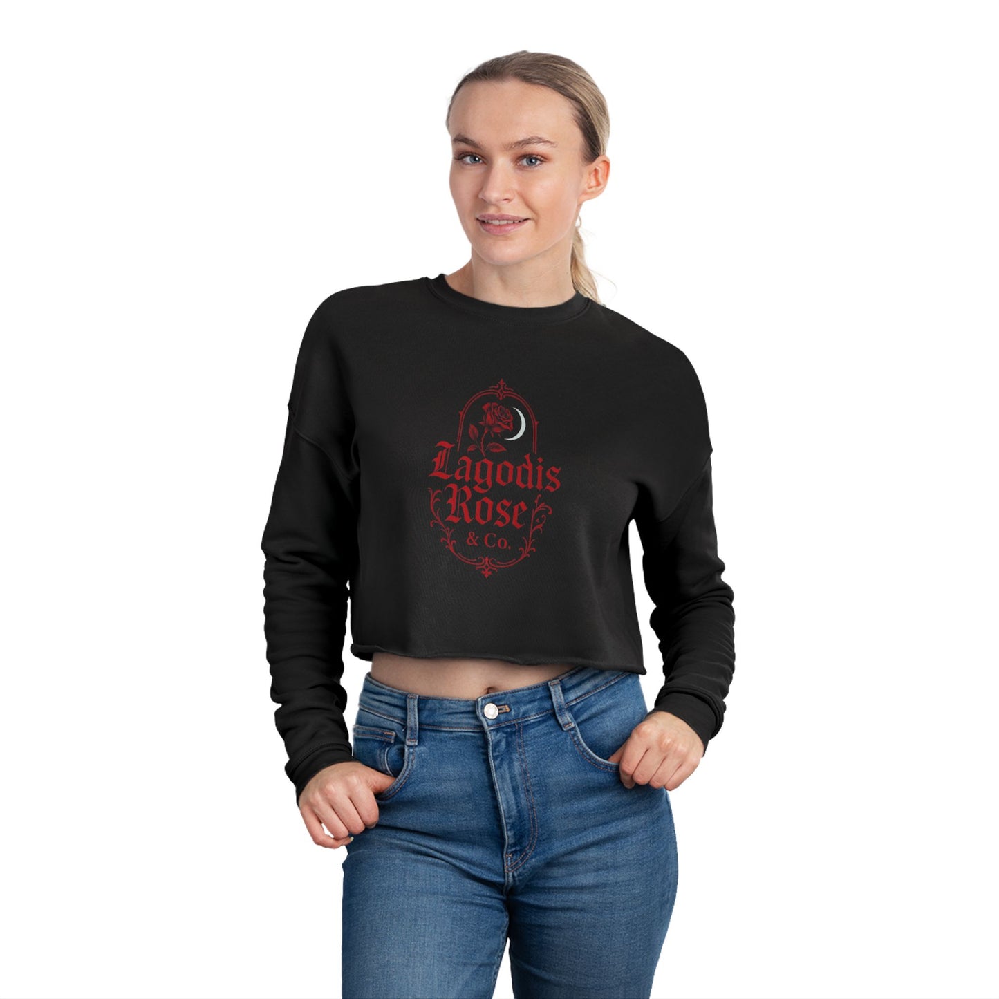 Women's Cropped Sweatshirt, Trendy Casual Top, Statement Sweatshirt, Gift for Her, Inspirational Apparel