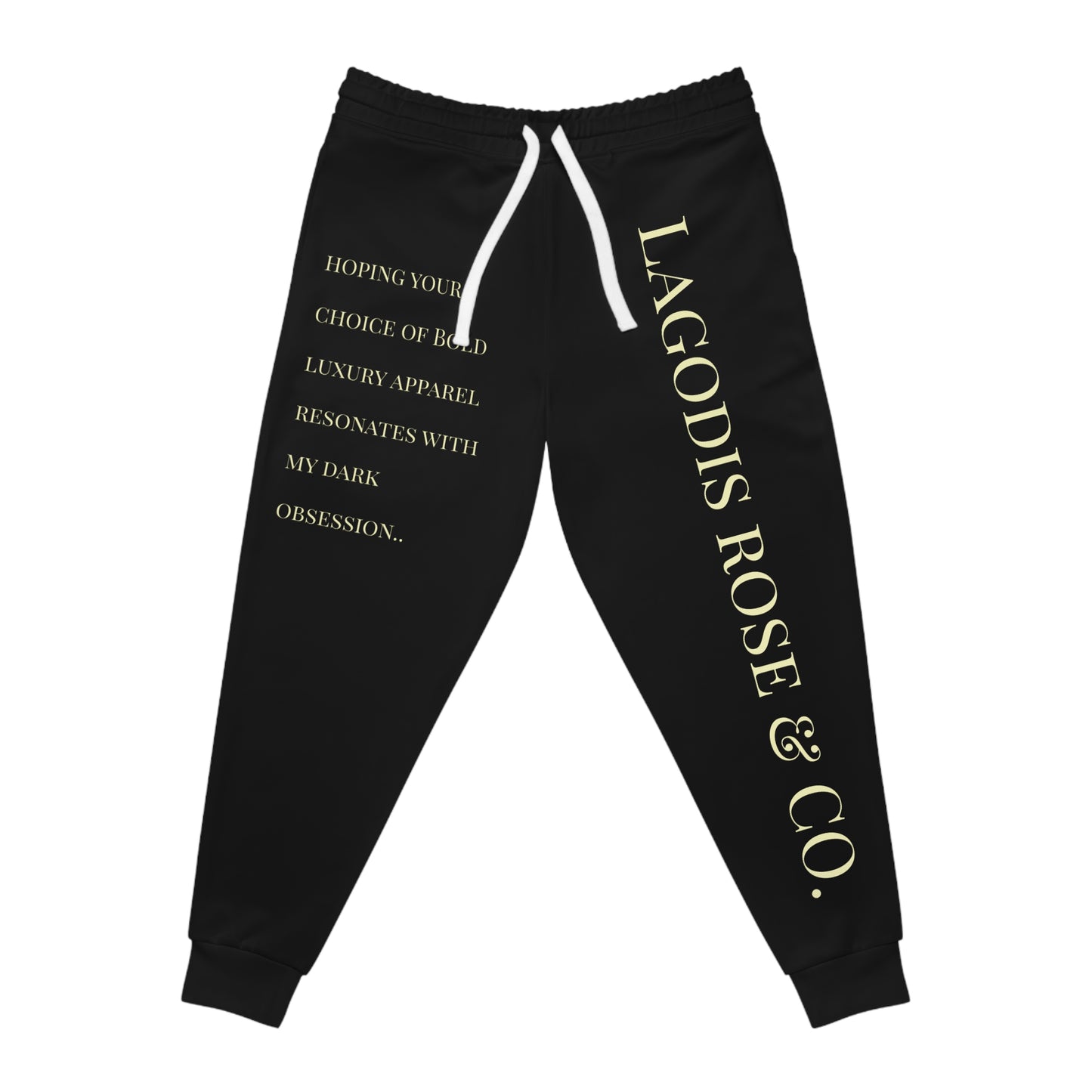 Luxury Bold Black Athletic Joggers - Modern Fashion with a Statement