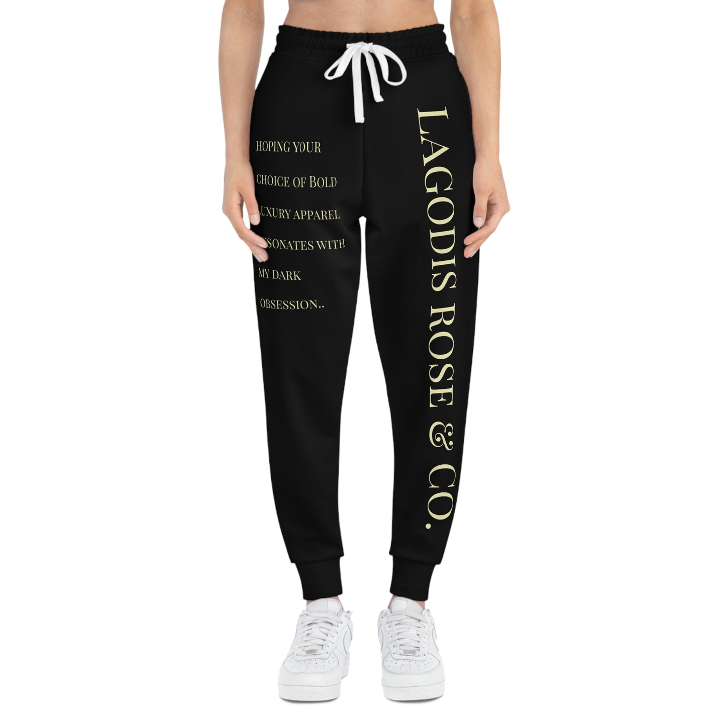 Luxury Bold Black Athletic Joggers - Modern Fashion with a Statement