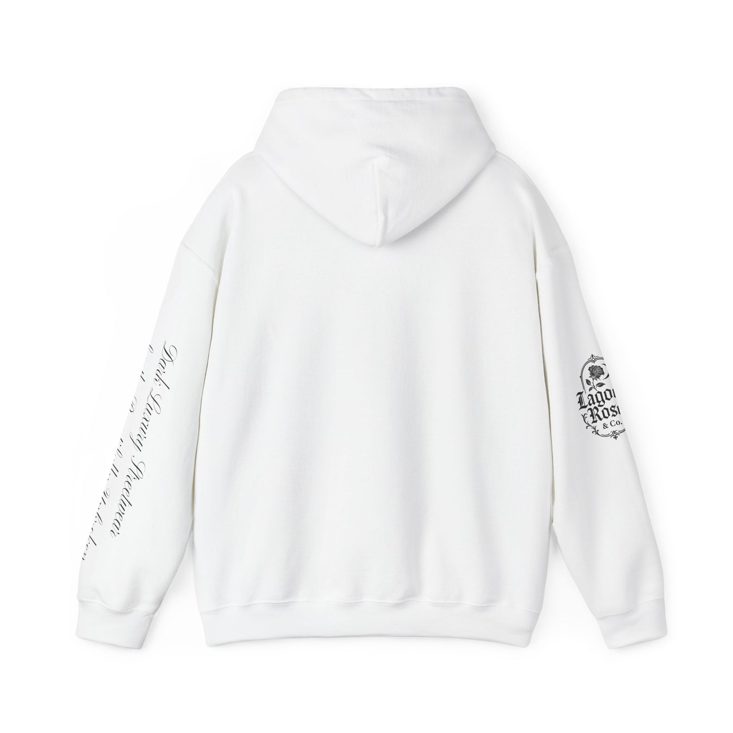 Script Text Design Hoodie, Cozy Sweatshirt for Flower Lovers, Perfect for Halloween, Casual Wear, Gift Idea