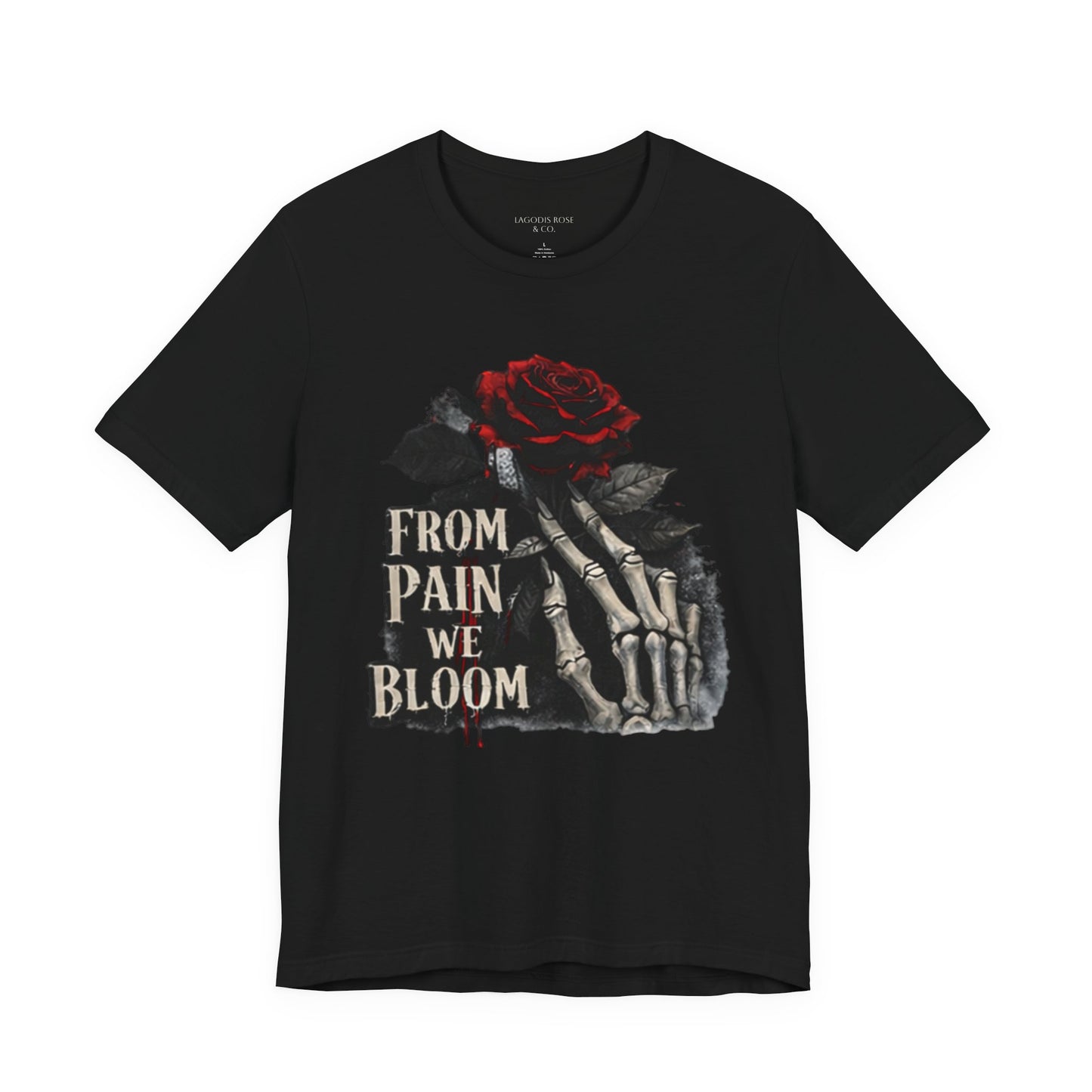 Vintage Rose Graphic Unisex Tee - Stylish Casual Wear, Gift for Her, Back/White/Red Aesthetic, Floral Shirt