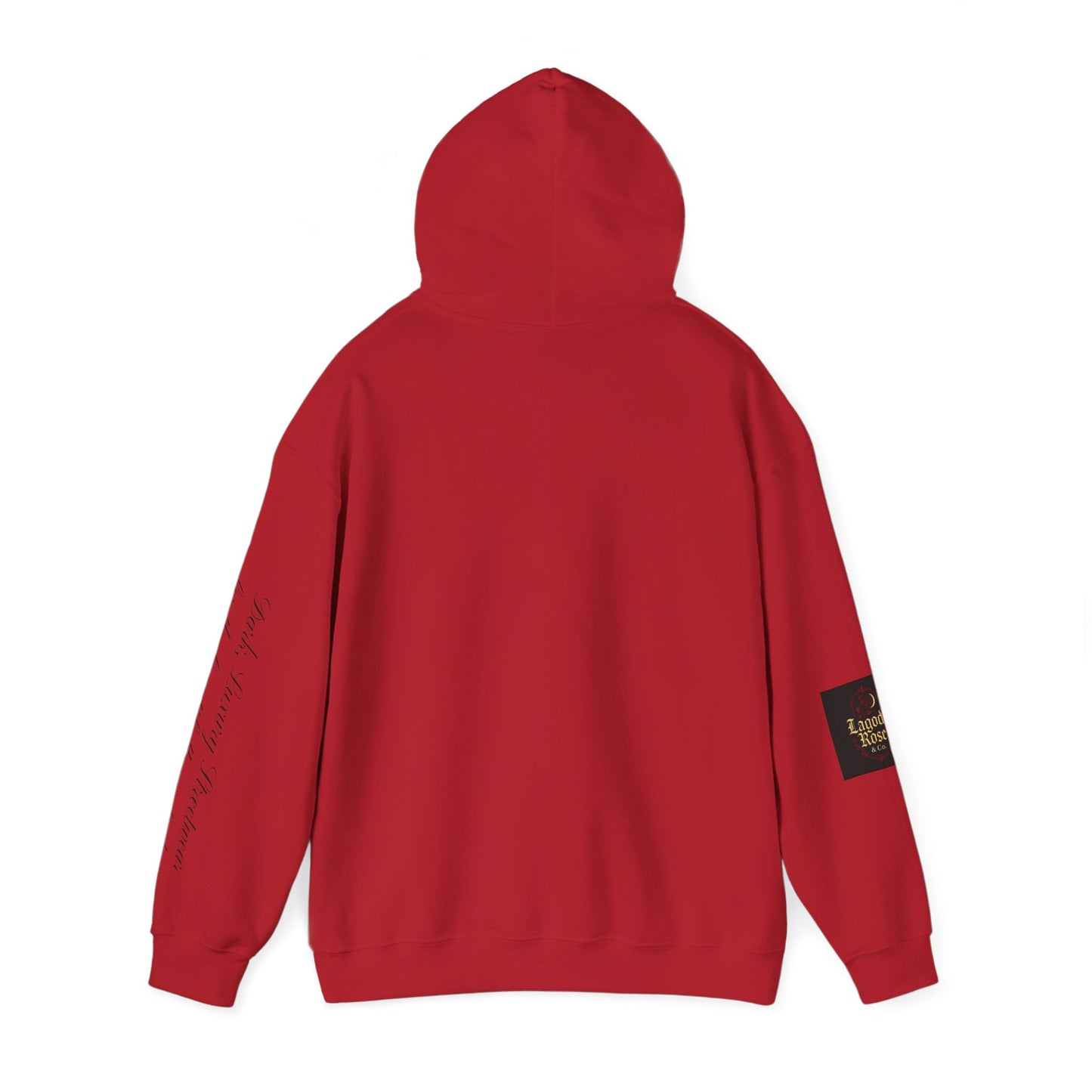 Chic Unisex Hooded Sweatshirt, Cozy Casual Wear, Stylish Gift for Friends, Script Text Design, Perfect for Fall & Winter, Everyday Comfort