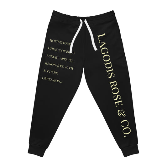 Luxury Bold Black Athletic Joggers - Modern Fashion with a Statement