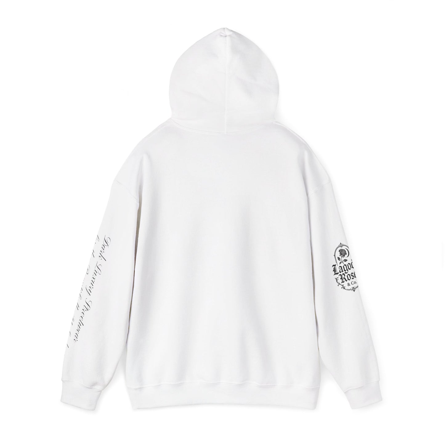 Script Text Design Hoodie, Cozy Sweatshirt for Flower Lovers, Perfect for Halloween, Casual Wear, Gift Idea