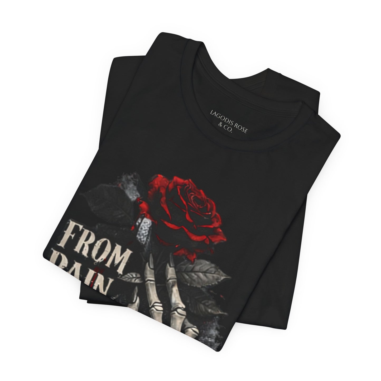 Vintage Rose Graphic Unisex Tee - Stylish Casual Wear, Gift for Her, Back/White/Red Aesthetic, Floral Shirt