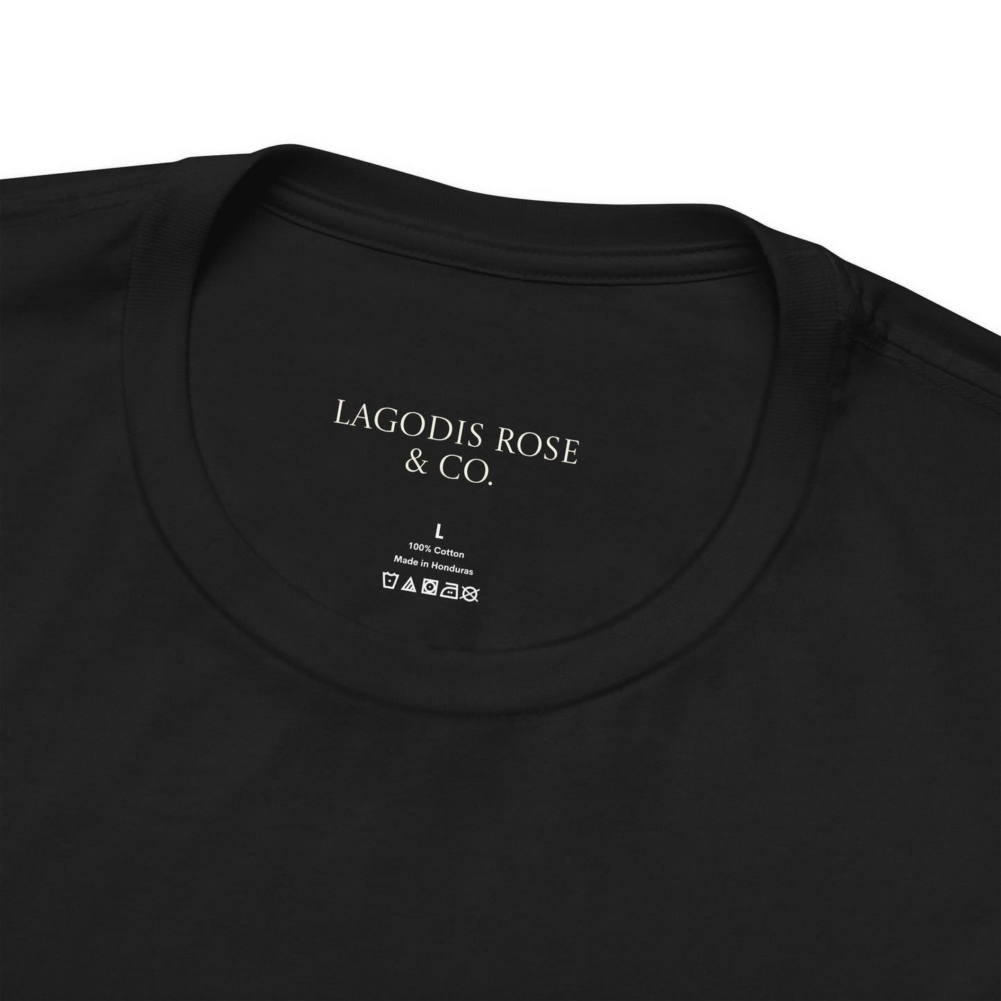 Lagodis Rose & Co.  Short Sleeve Tee - Script Text Design Graphic T-Shirt