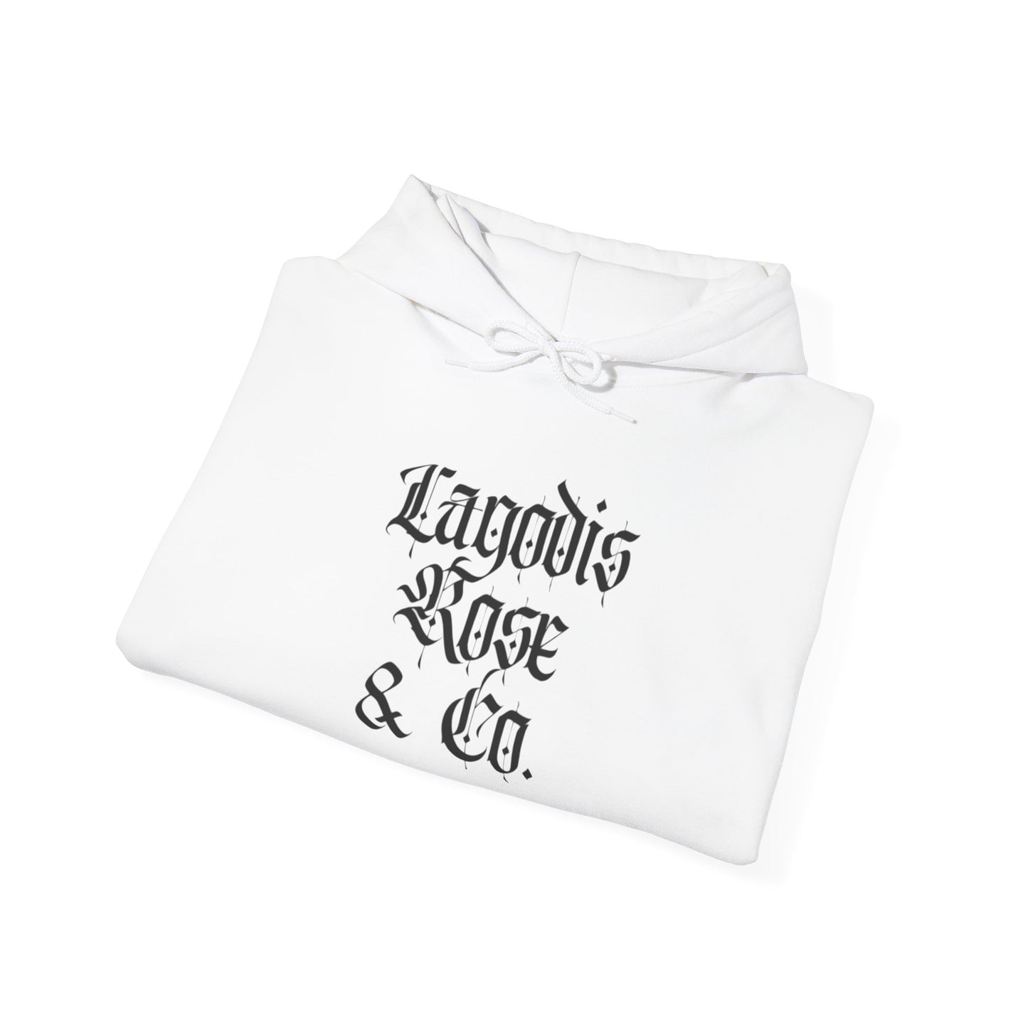 Script Text Design Hoodie, Cozy Sweatshirt for Flower Lovers, Perfect for Halloween, Casual Wear, Gift Idea
